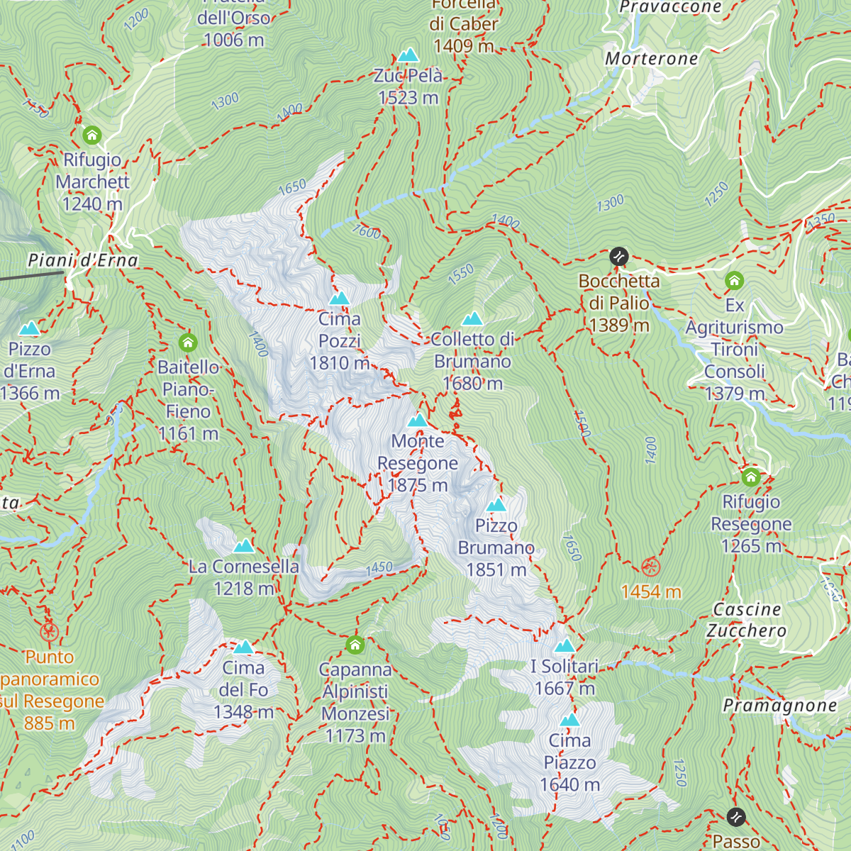 Rifugio Luigi Azzoni map