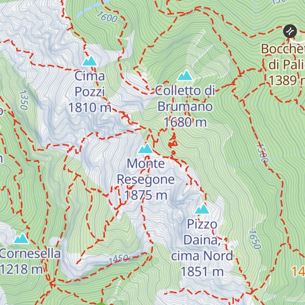 Map of Bivacco Città di Lecco