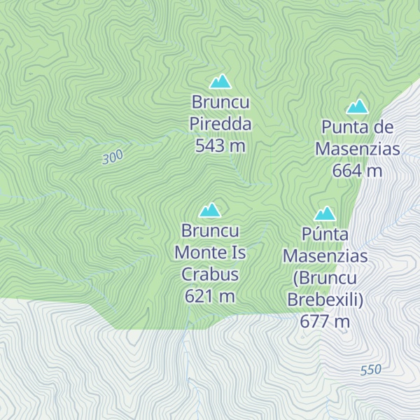 Map of Bruncu Monte Is Crabus