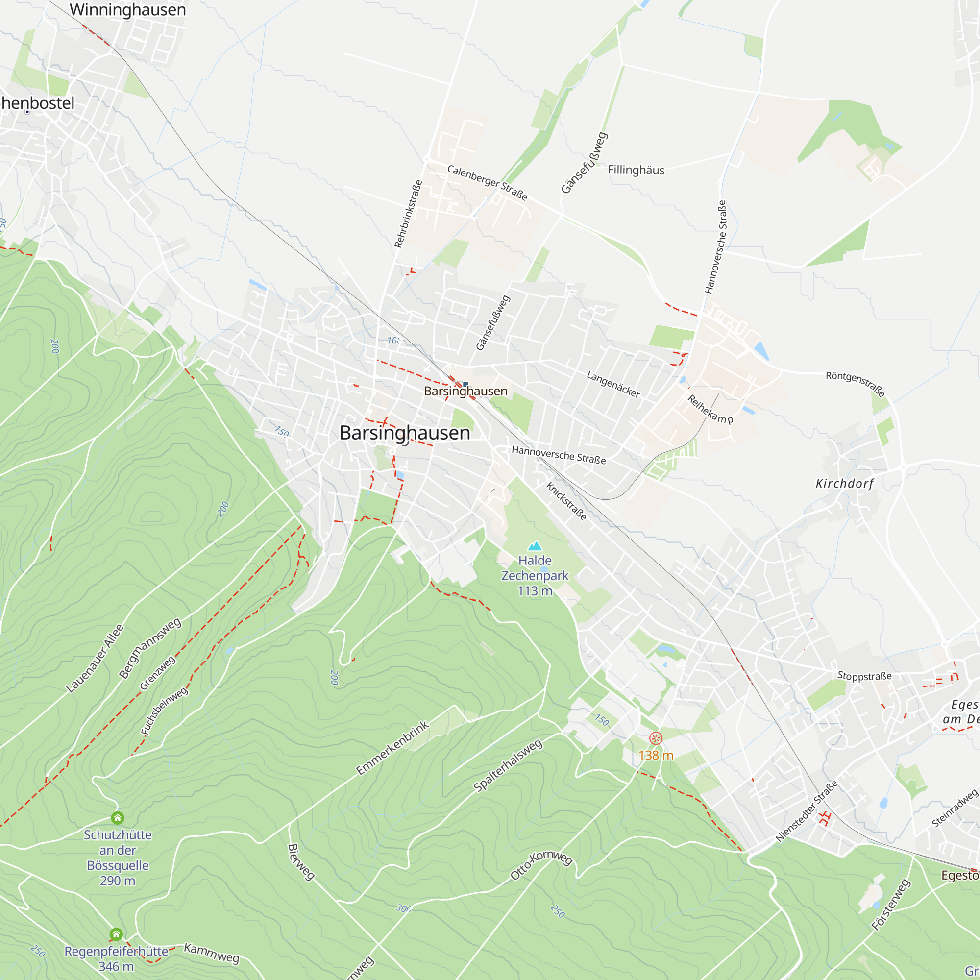 Klosterstollen Barsinghausen map