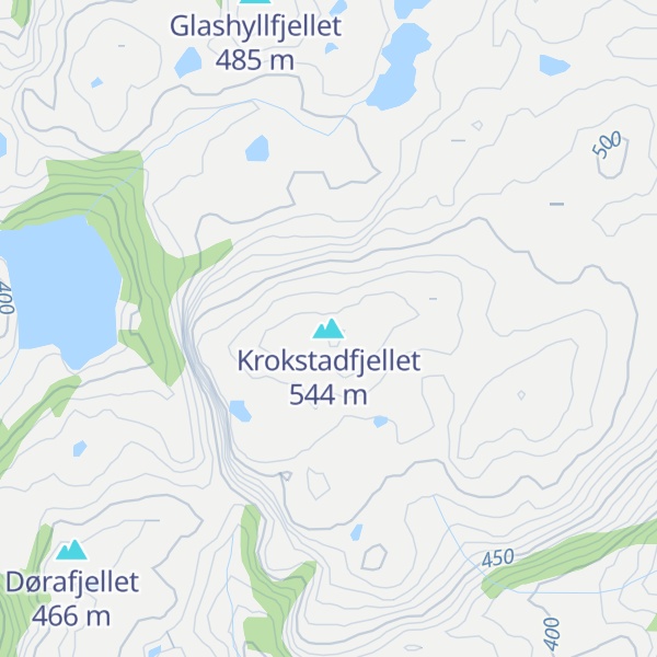 Map of Krokstadfjellet