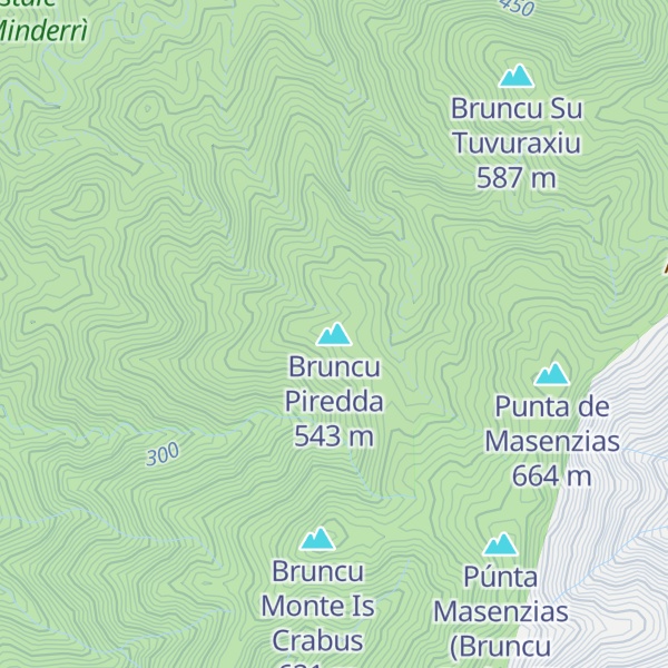 Map of Bruncu Piredda
