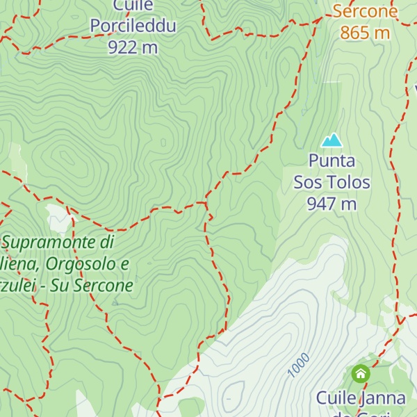 Map of Cuile Pistoccu