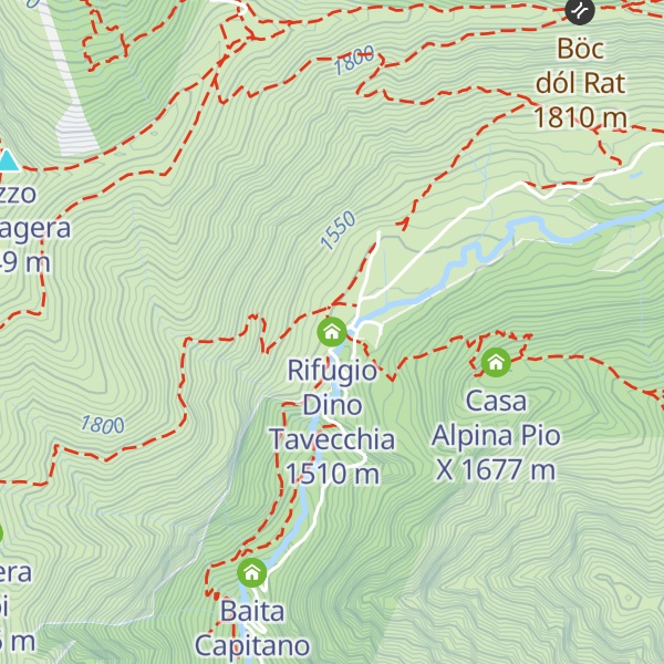 Map of Rifugio Dino Tavecchia
