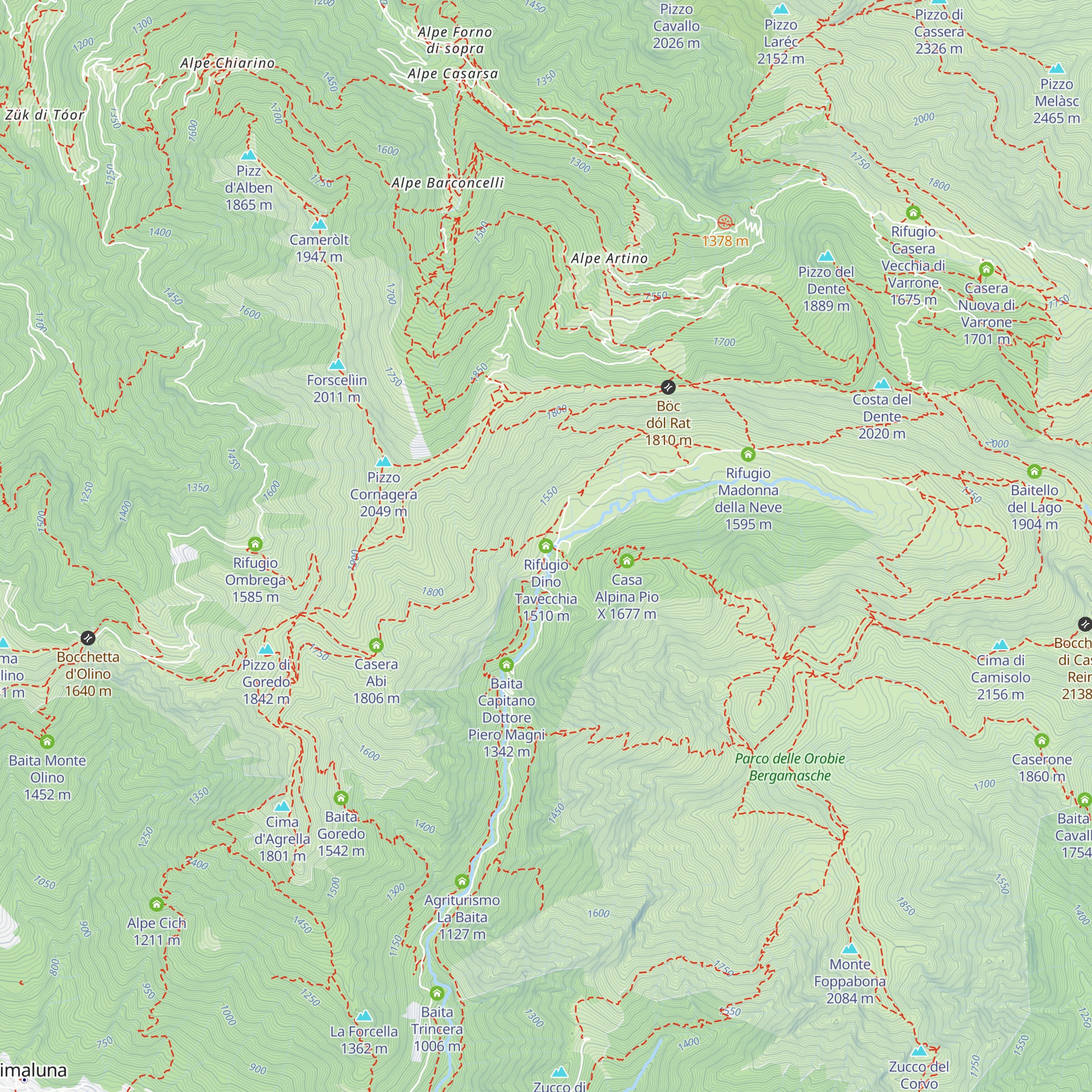 Rifugio Dino Tavecchia map