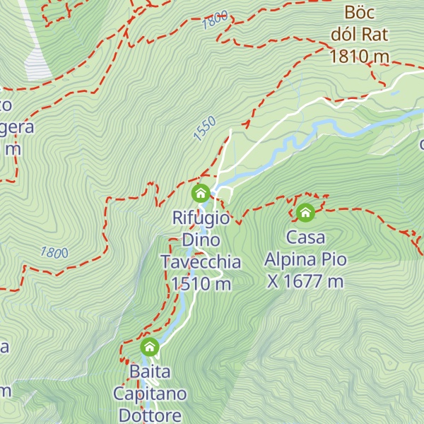 Map of Rifugio Valbiandino