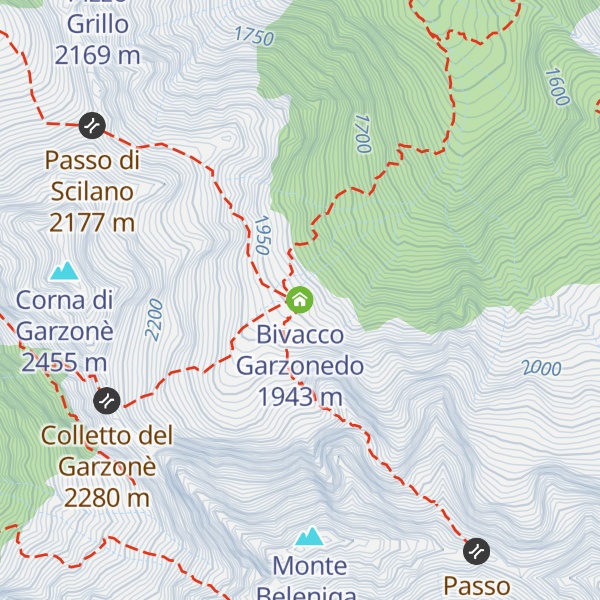 Map of Bivacco Garzonedo