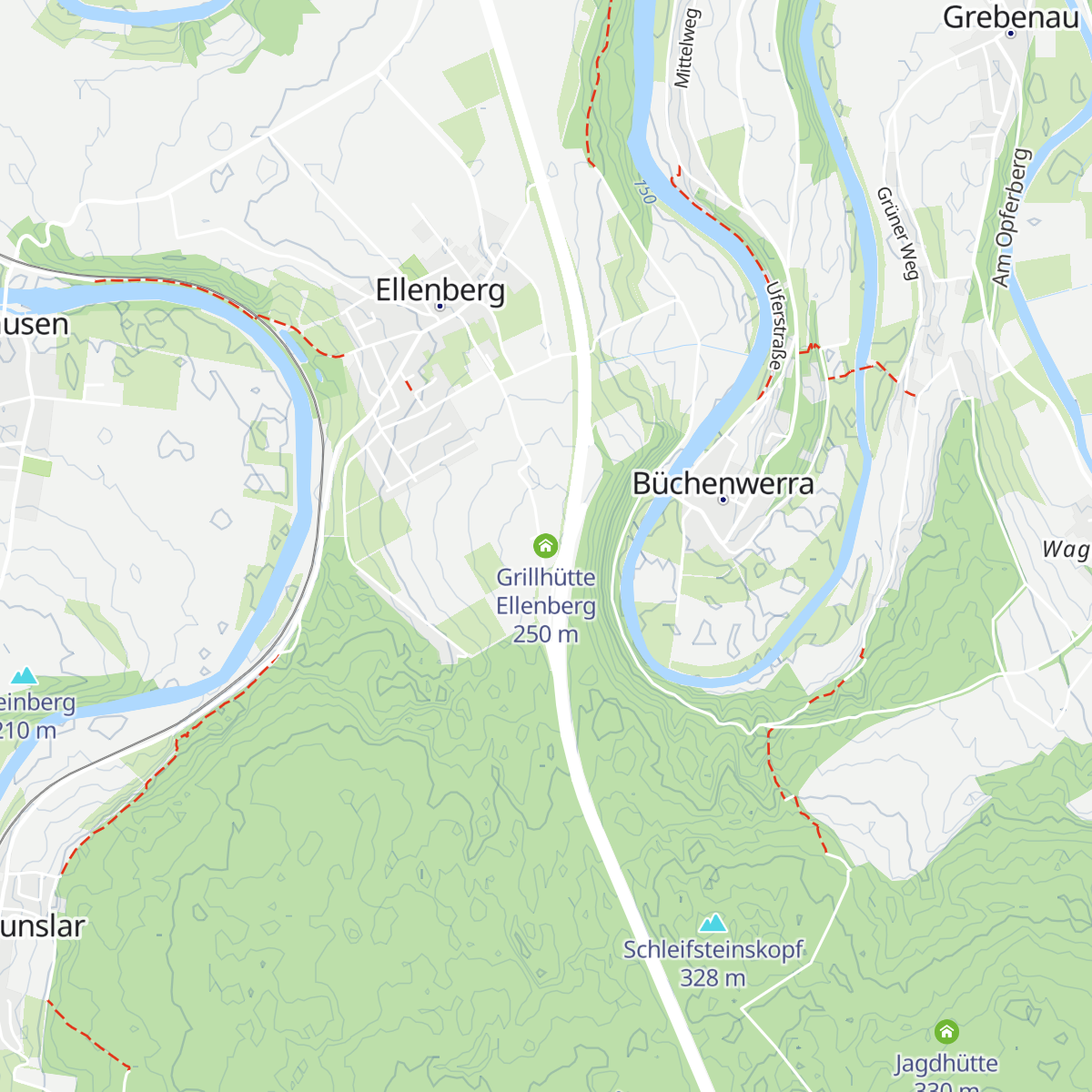 Grillhütte Ellenberg map