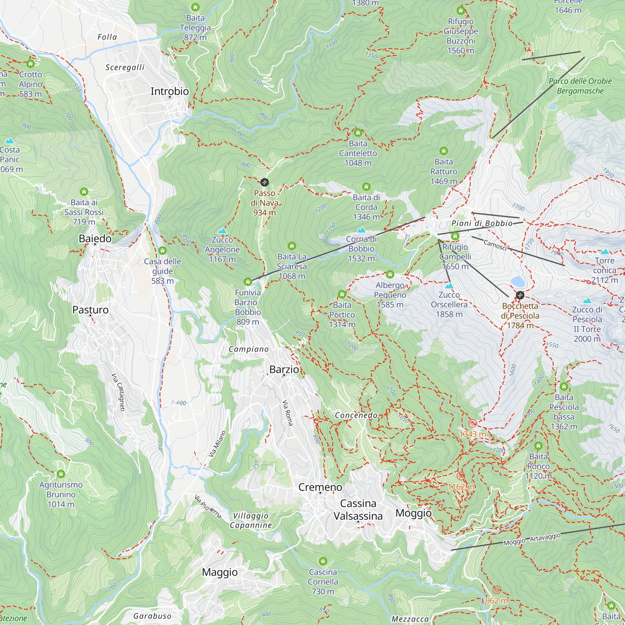 Baita Masone map