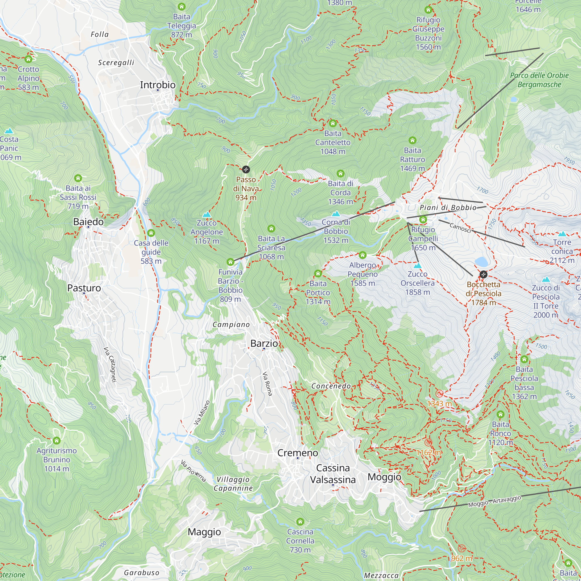 Baita Masone map