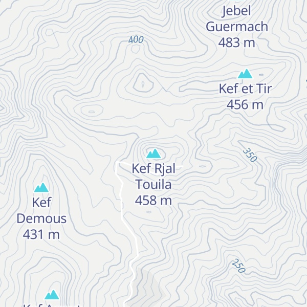 Map of Kef Rjal Touila