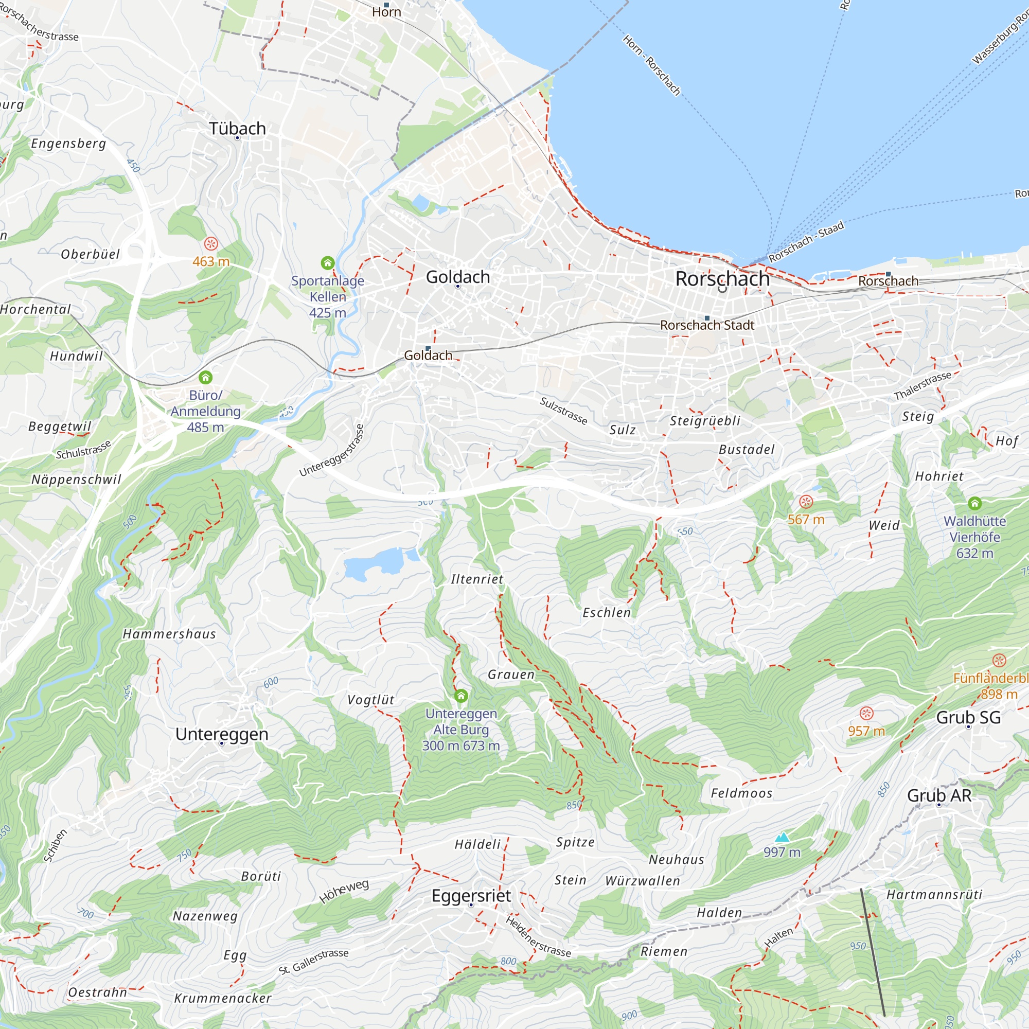 Goldach Witen 25/50/300 m map