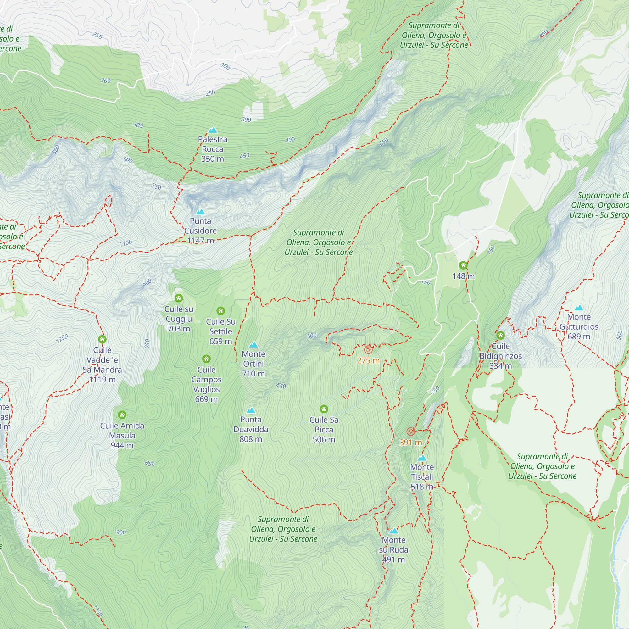 Cuvile S'Aruledda map