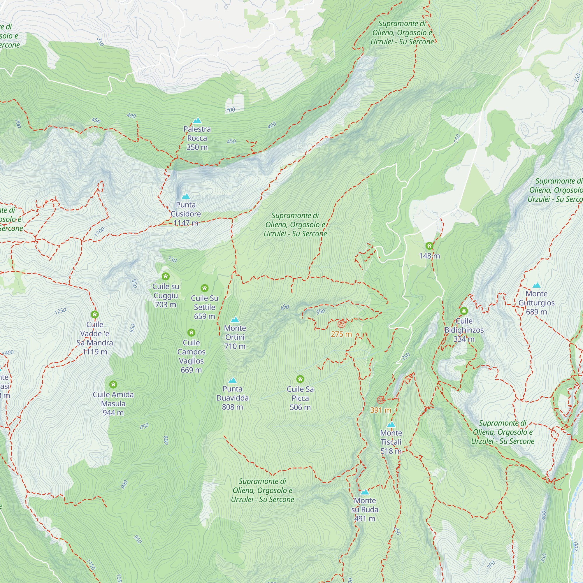 Cuvile S'Aruledda map