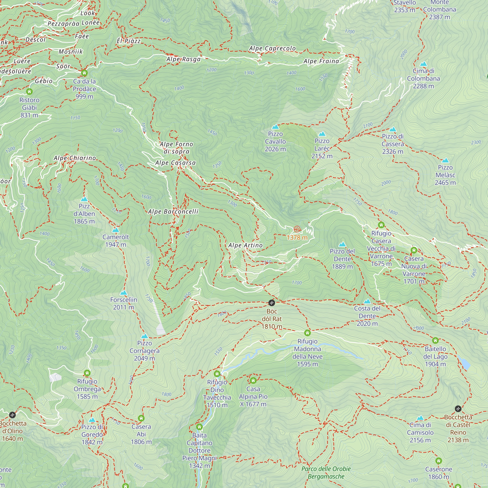 Ristoro Malga Artino map