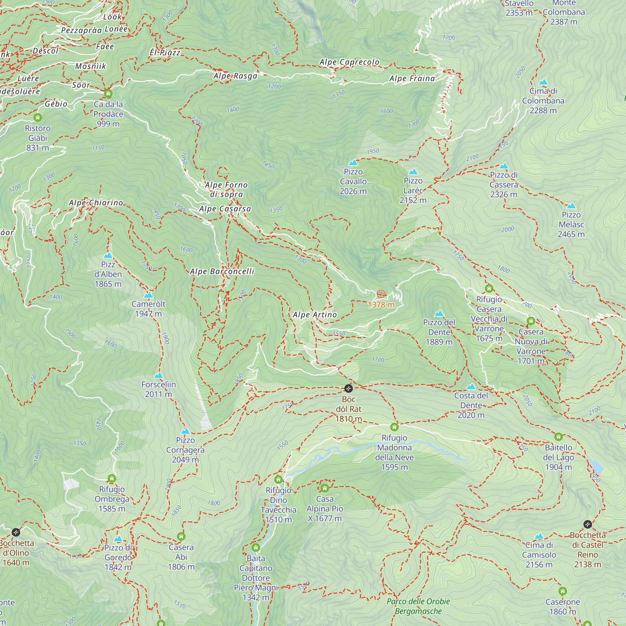 Ristoro Malga Artino map