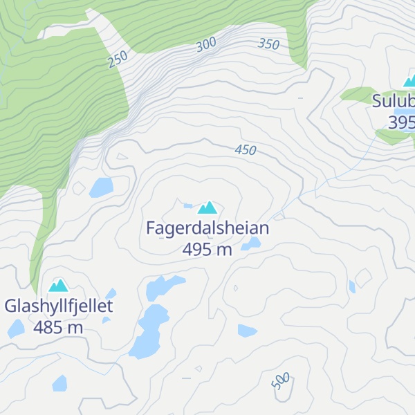 Map of Fagerdalsheian
