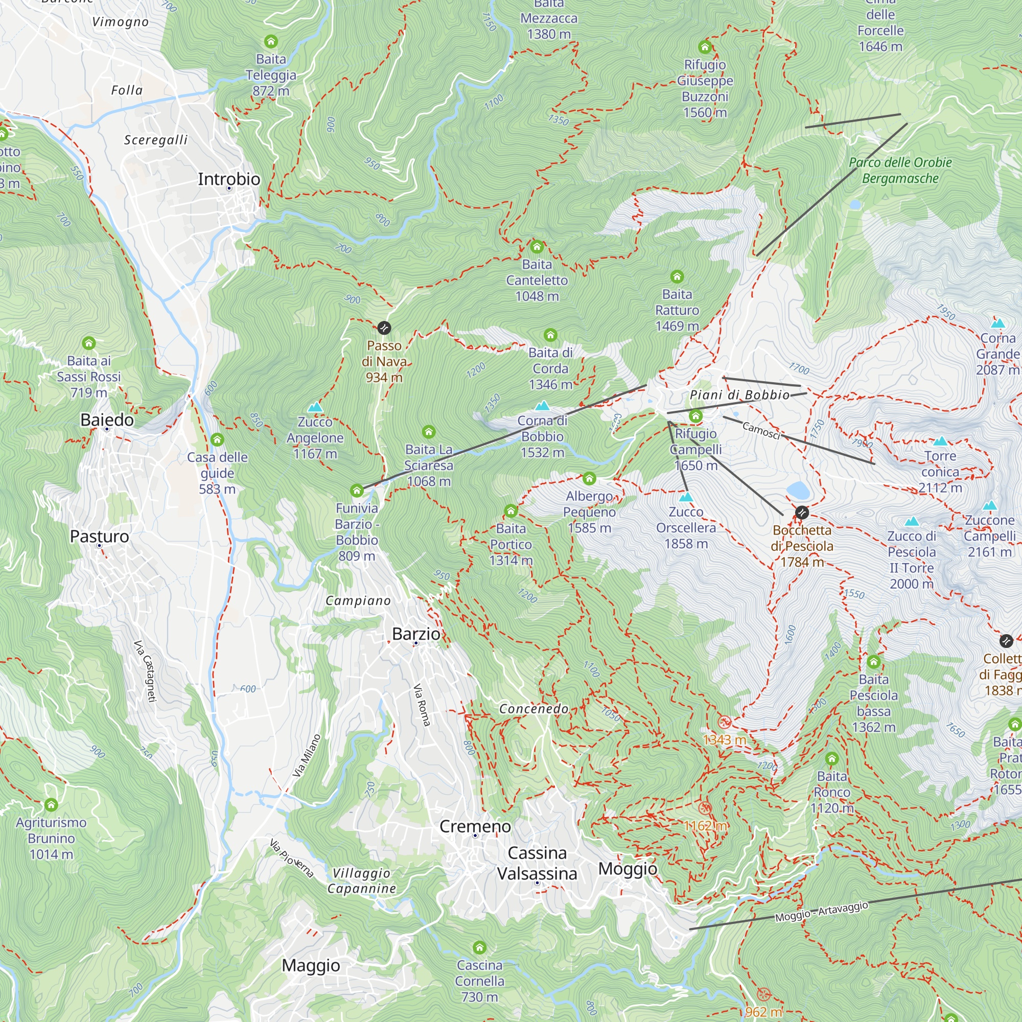 Baita Portico map