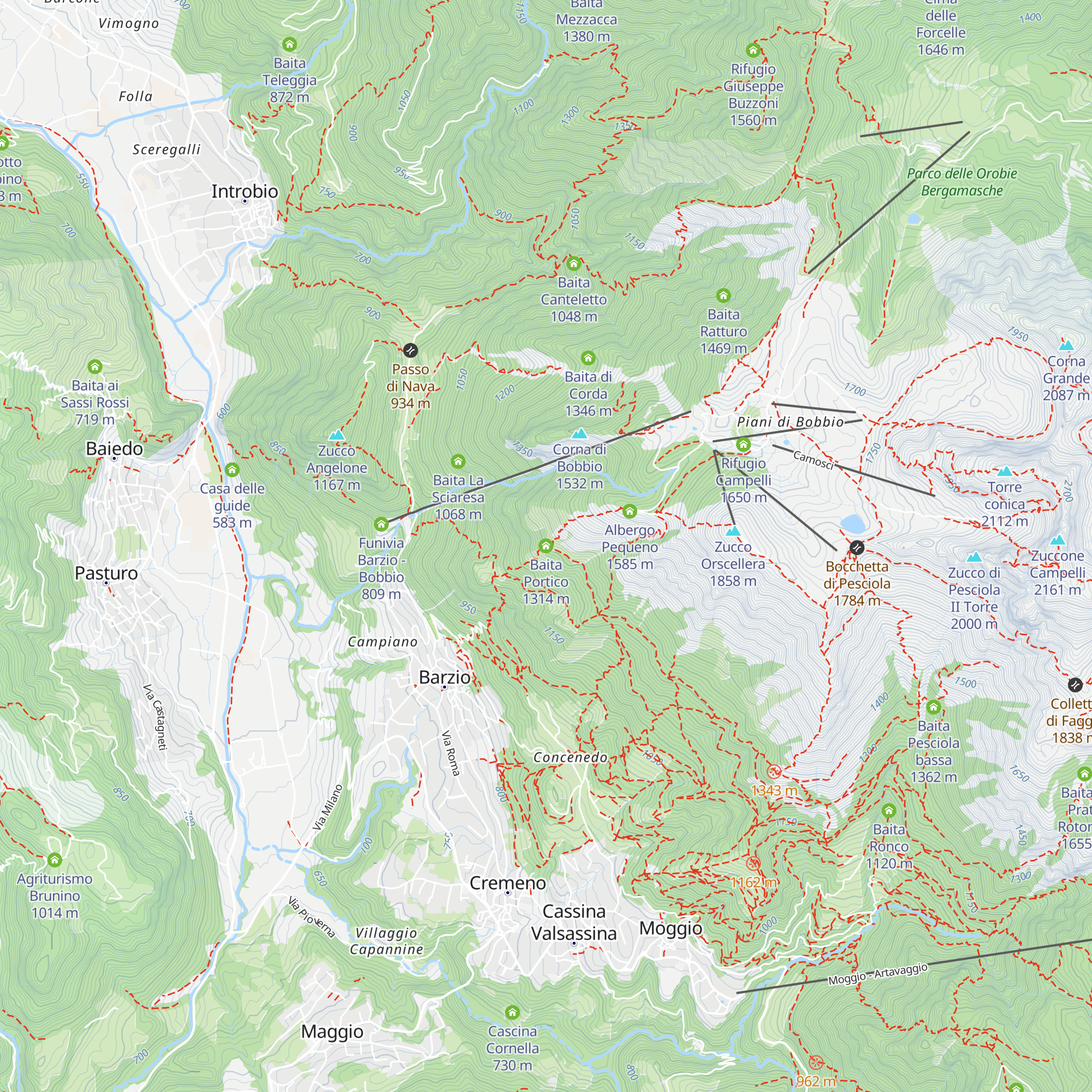 Baita Portico map