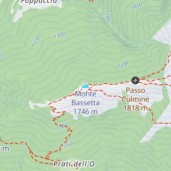 Map of Monte Bassetta