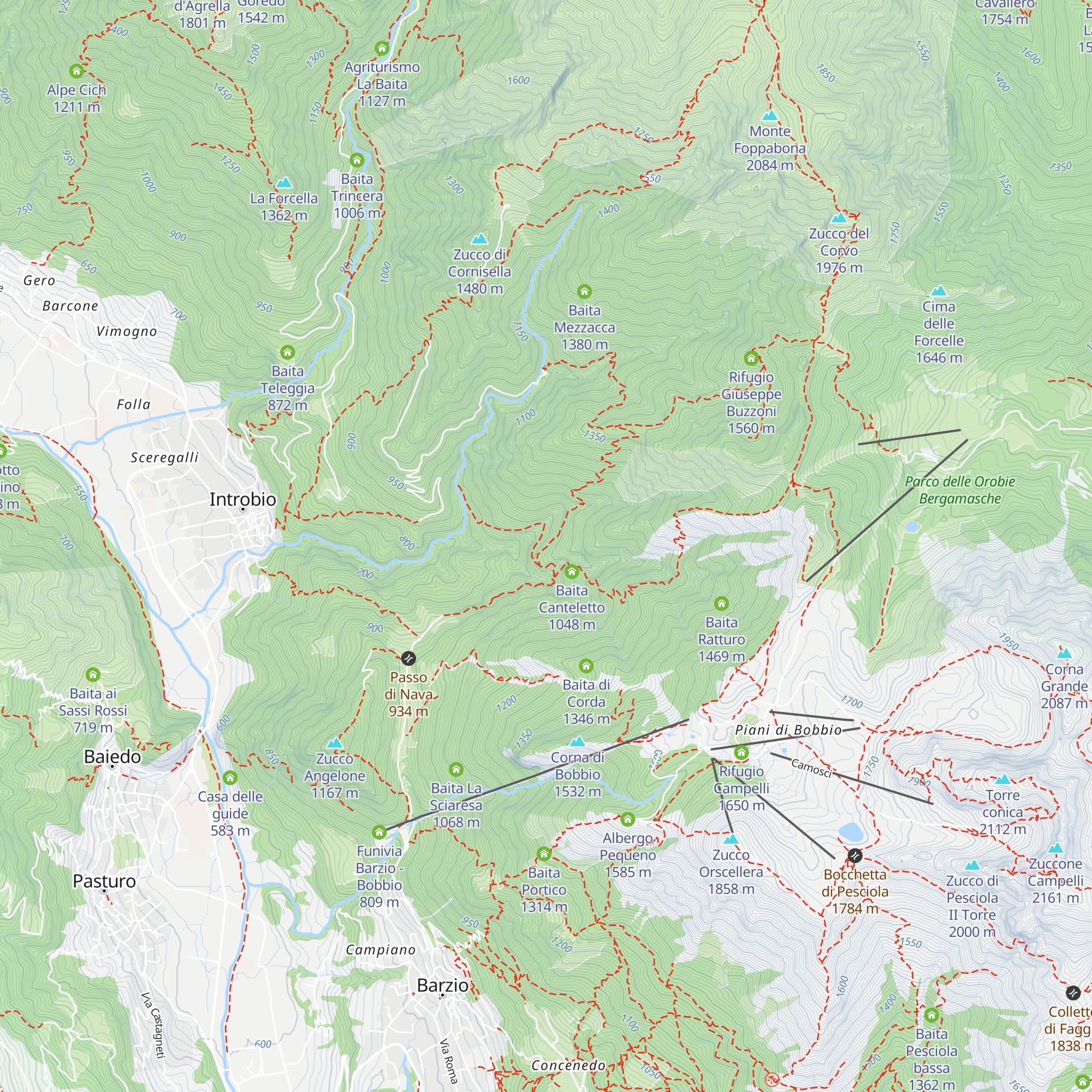 ex Cascina del Lino map