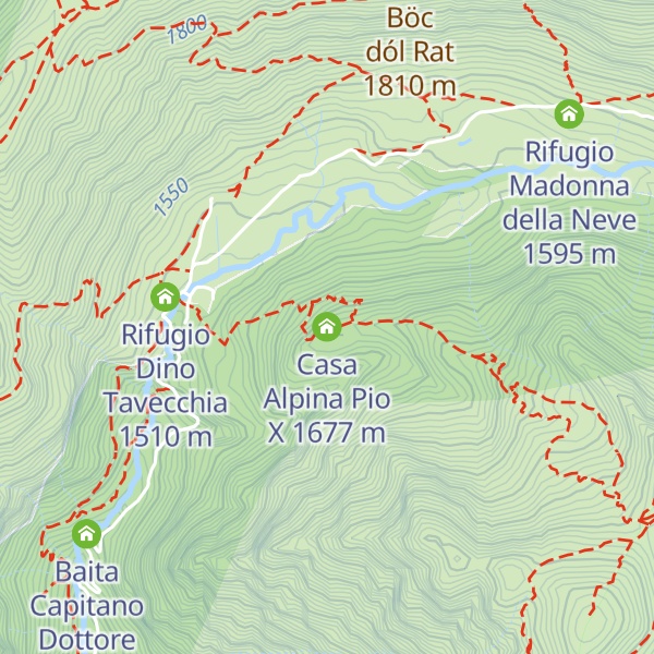 Map of Casa Alpina Pio X