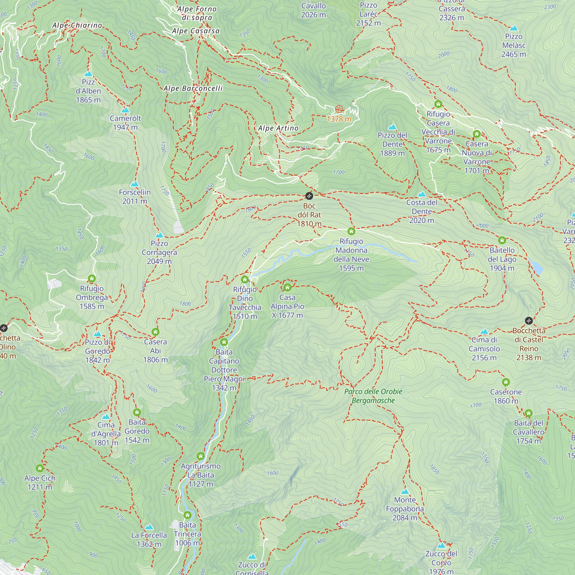Casa Alpina Pio X map