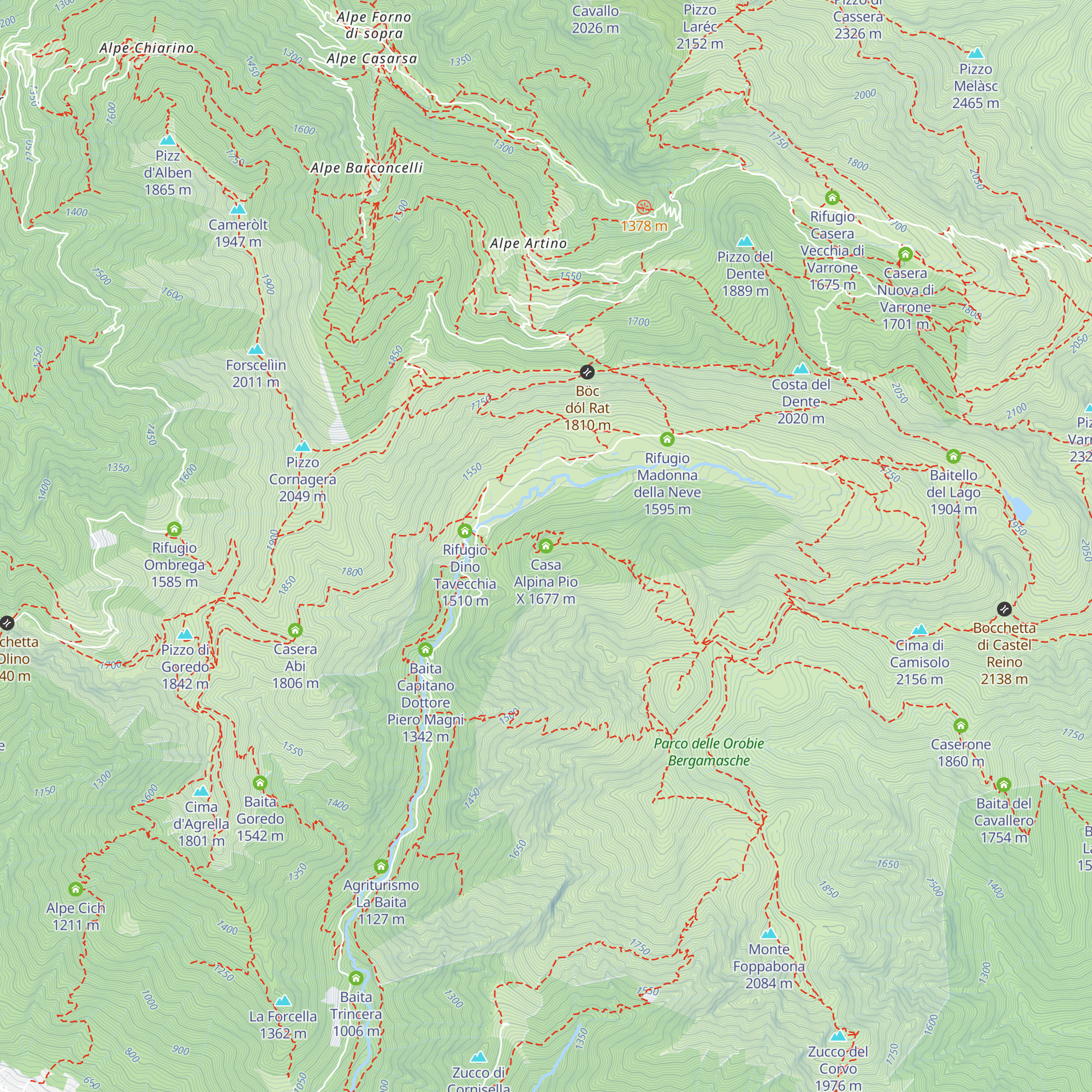 Casa Alpina Pio X map