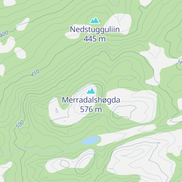 Map of Merradalshøgda