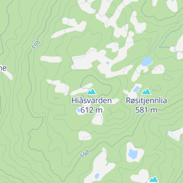 Map of Hiåsvarden