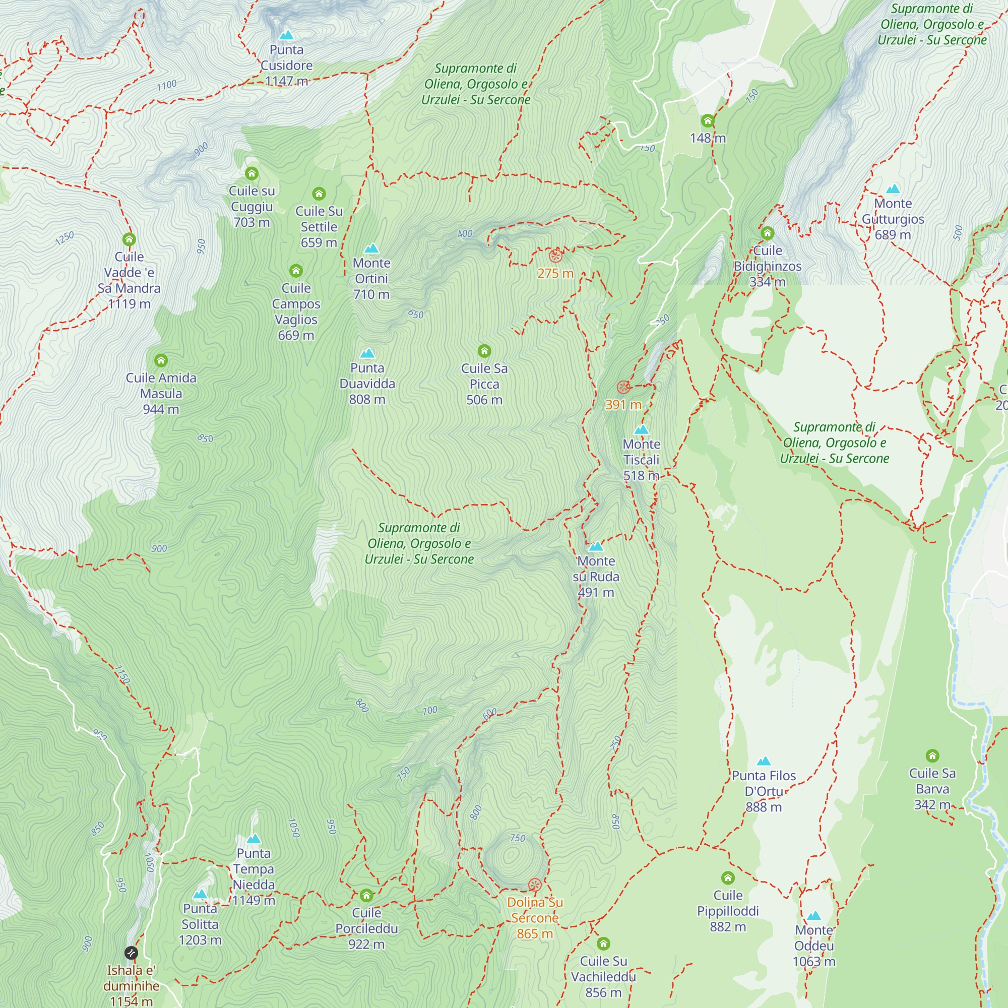 Cuile Sa Pala Grussa de Susu map