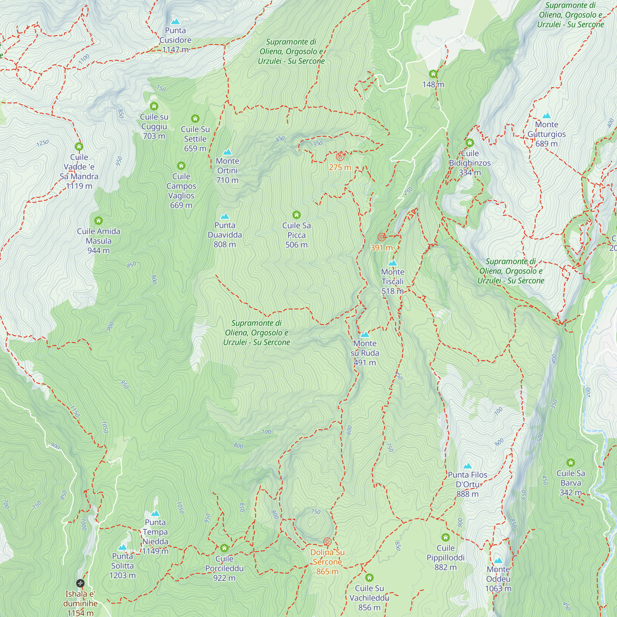 Cuile Sa Pala Grussa de Susu map