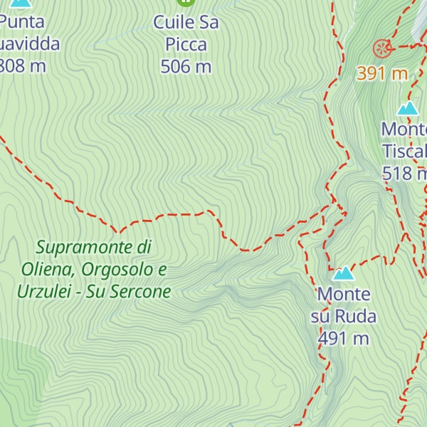 Map of Cuile Sa Pala Grussa de Susu