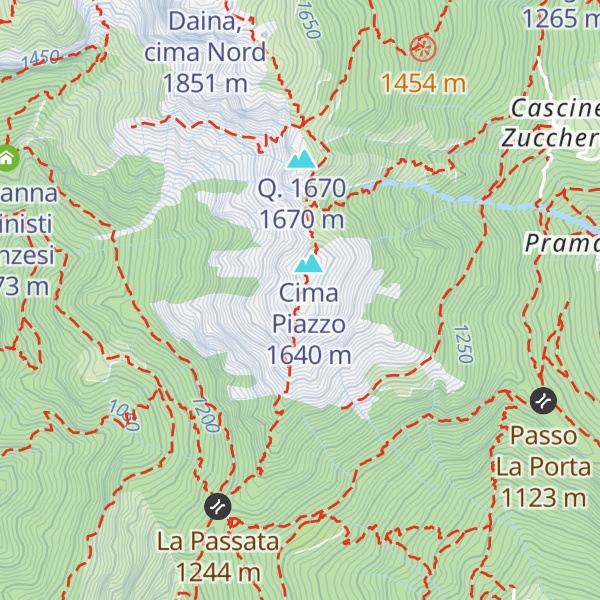 Map of Cima Quarenghi