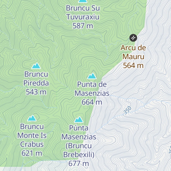 Map of Bruncu Brebexili