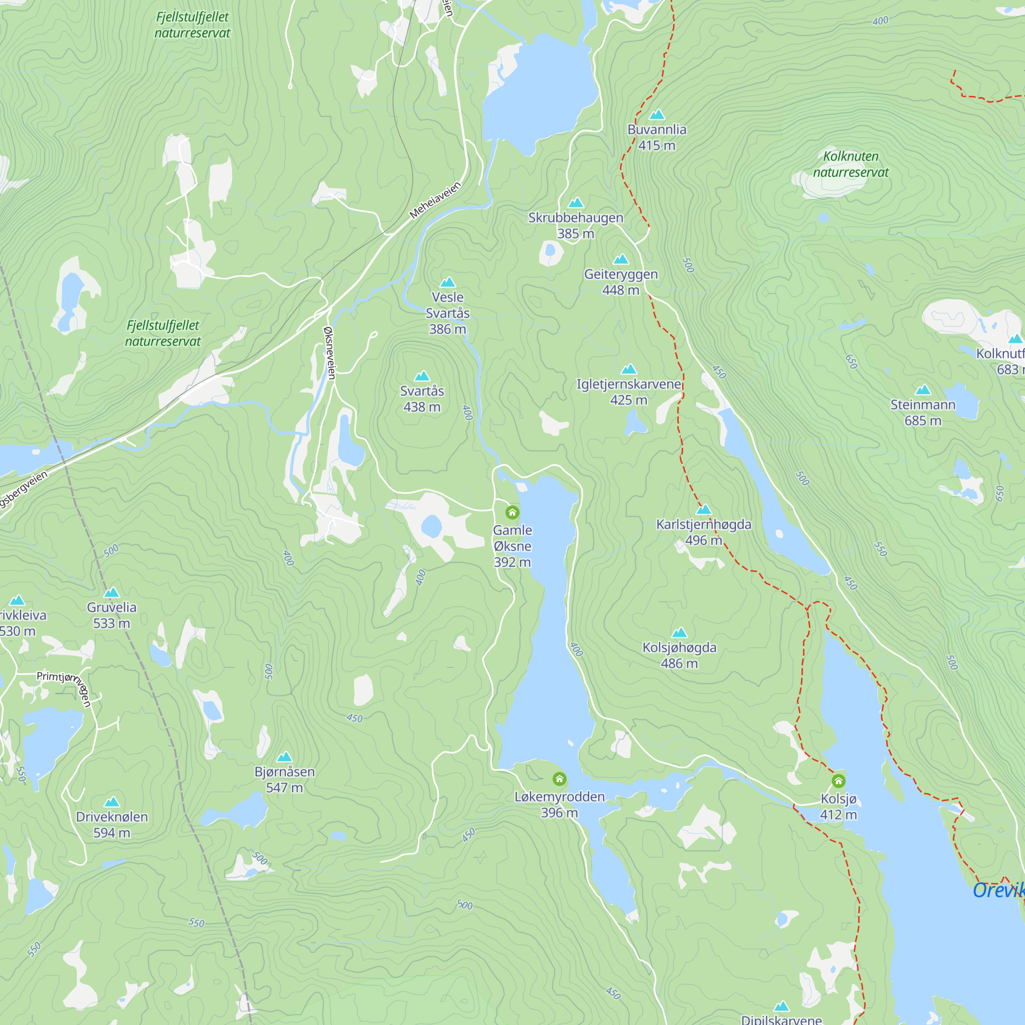 Gamle Øksne map