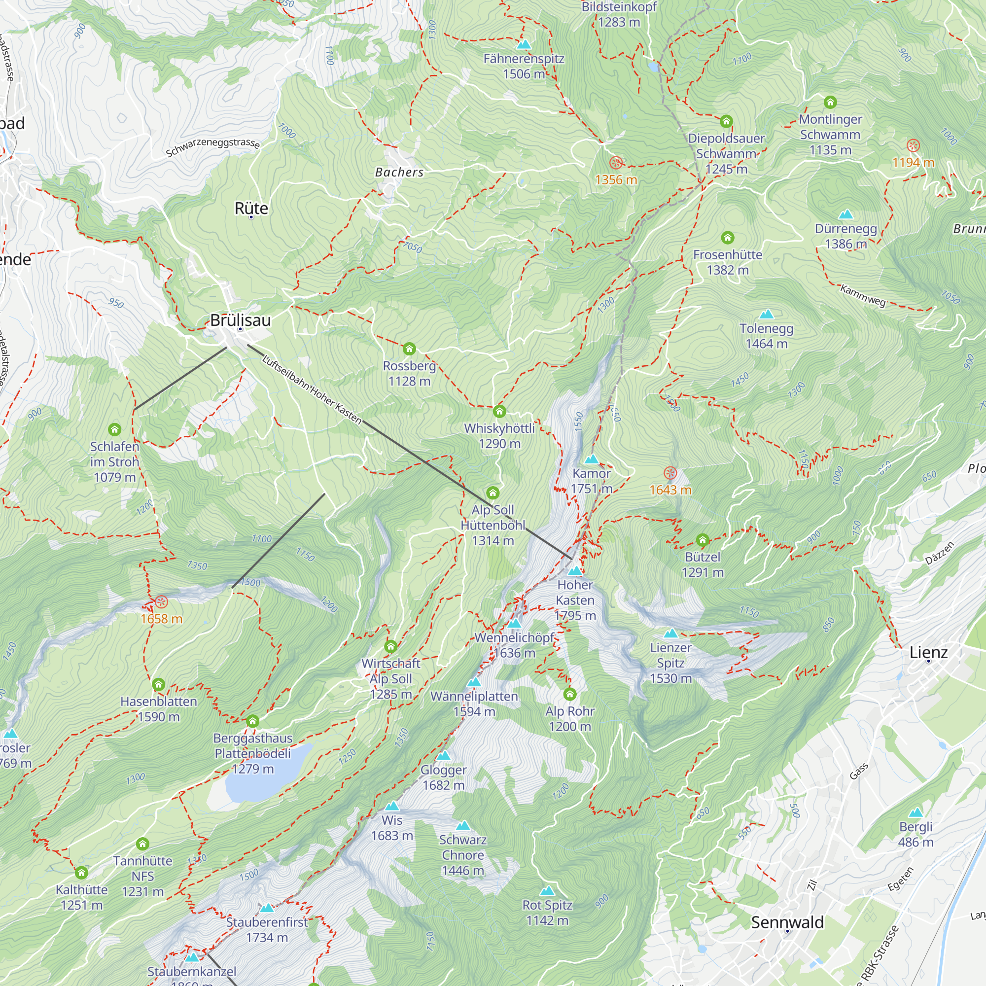 Alp Soll Hüttenböhl map