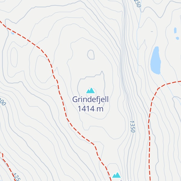 Map of Grindefjell