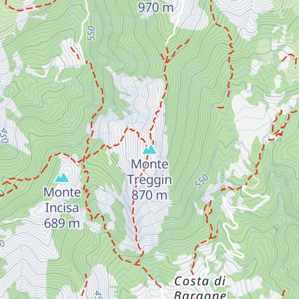 Map of Monte Treggin