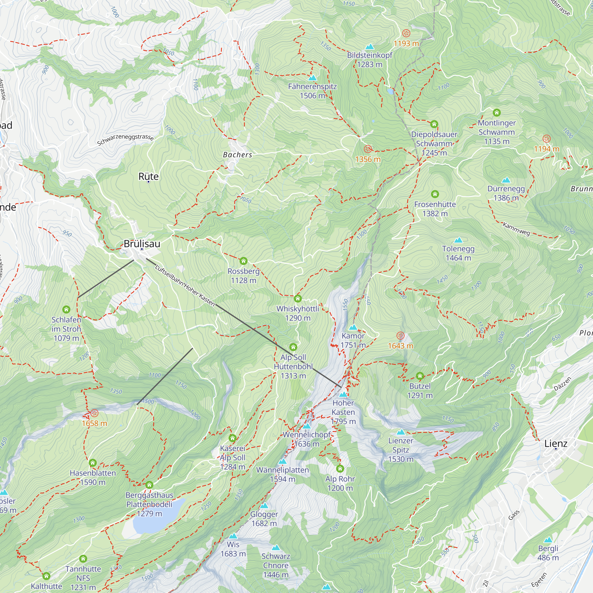 Berggasthaus Ruhesitz map