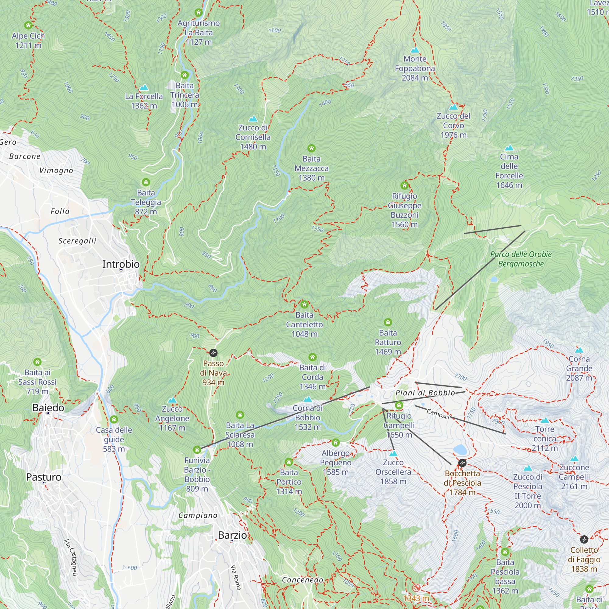 Baita Canteletto map