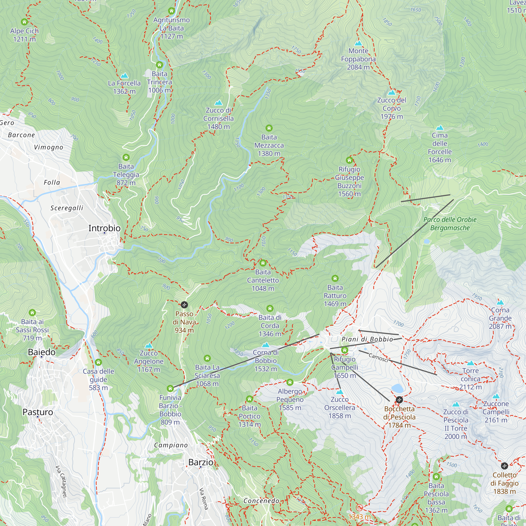 Baita Canteletto map