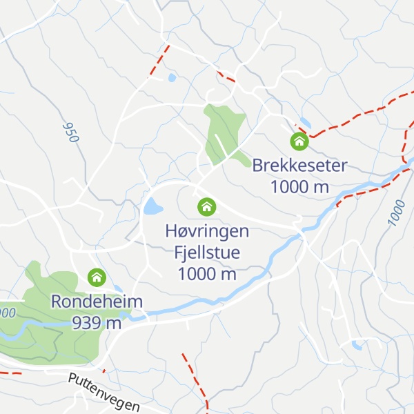 Map of Høvringen Fjellstue