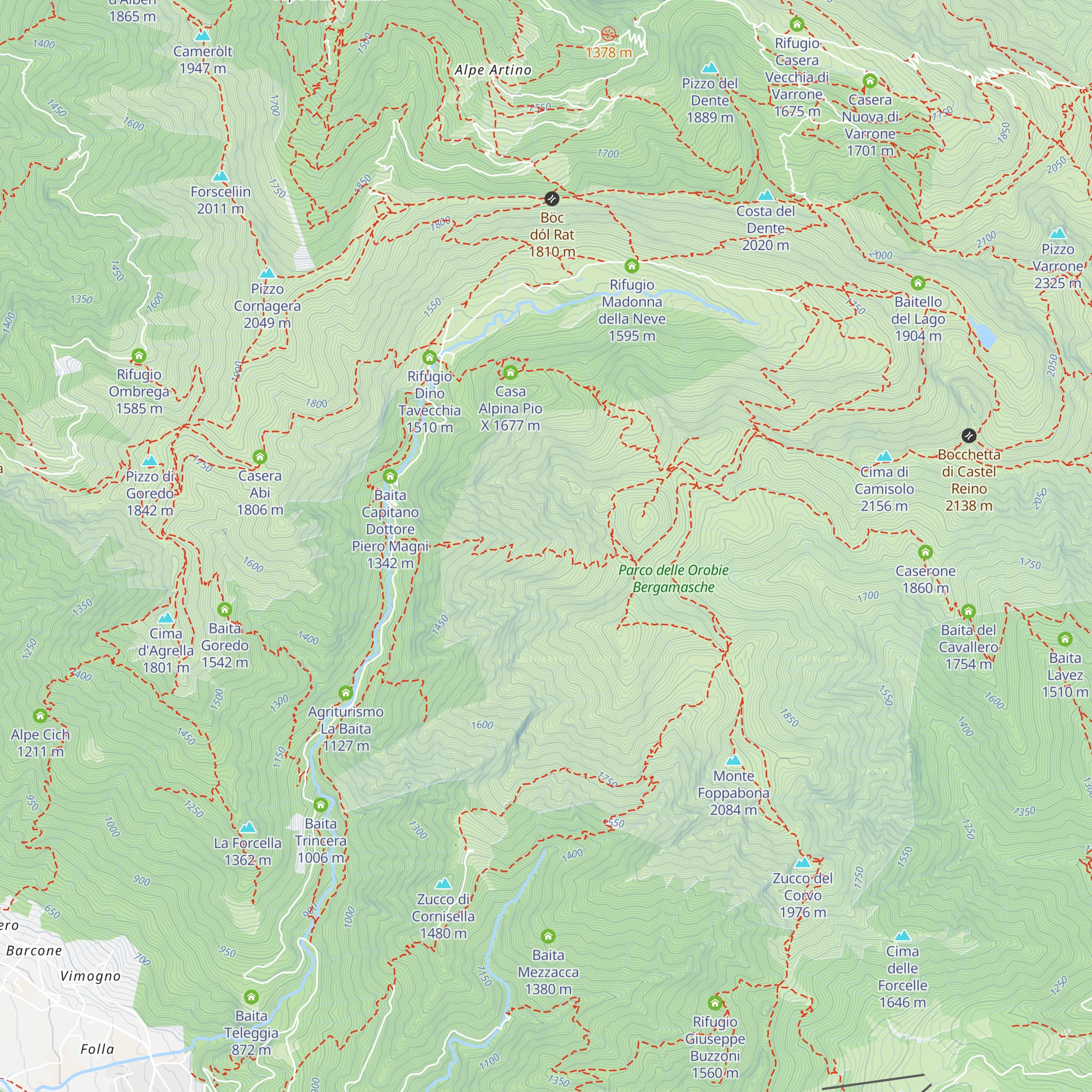 Baite di Valbona map