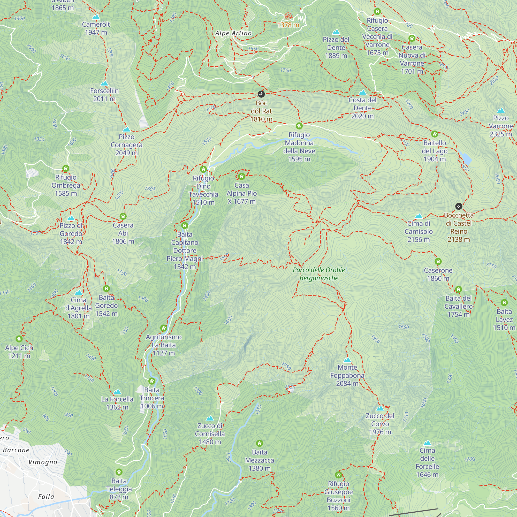 Baite di Valbona map