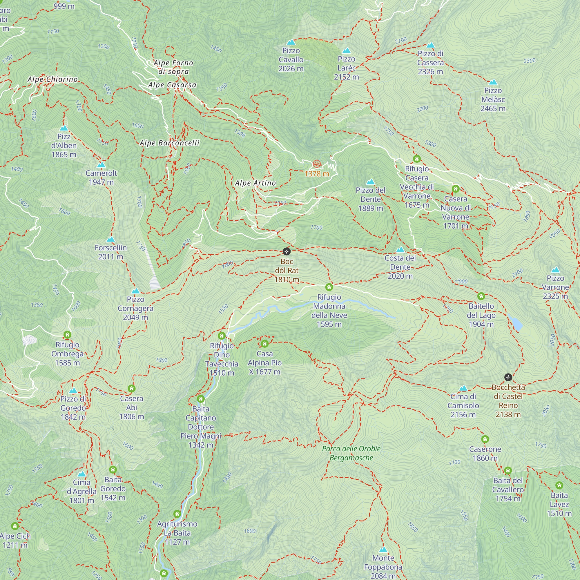 Baita del Luc map