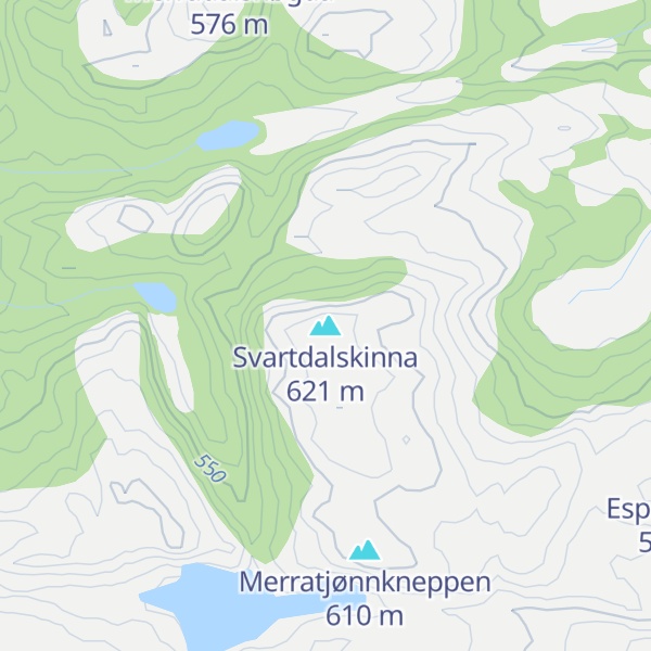 Map of Svartdalskinna