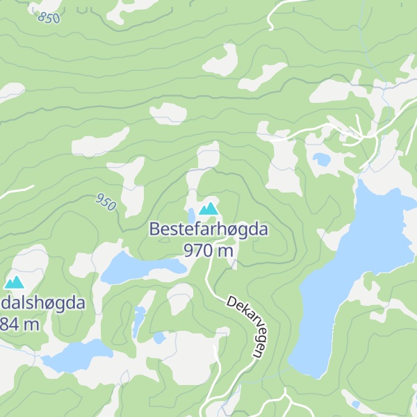Map of Bestefarhøgda