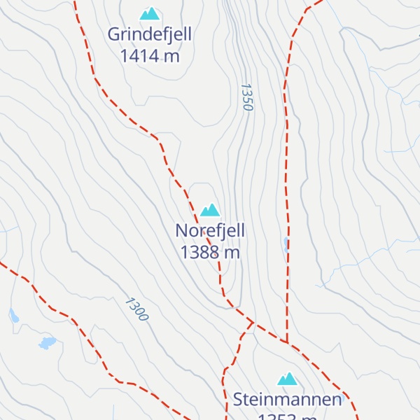 Map of Norefjell