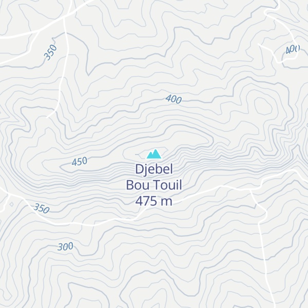 Map of Djebel Bou Touil